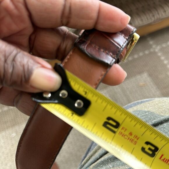 Alligator Brown Mens Leather Belt 48 - Picture 8 of 8